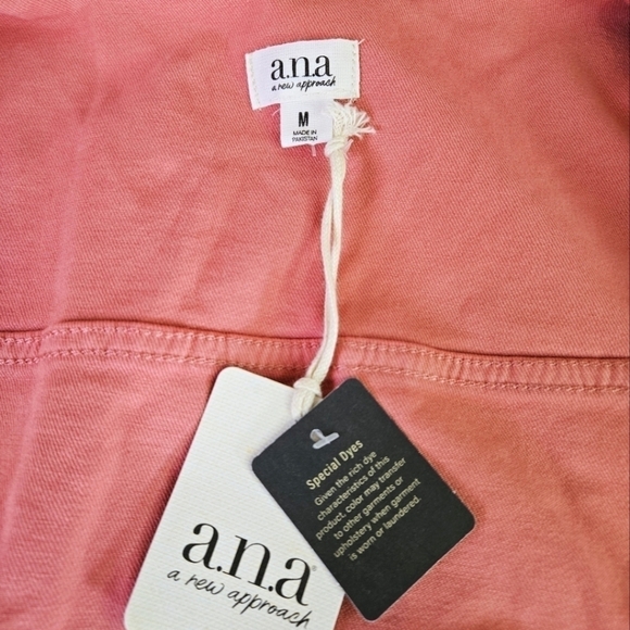 Ana Cropped Cotton Jean Jacket in Bohemian Rose Pink Size Medium NWT - Picture 7 of 10